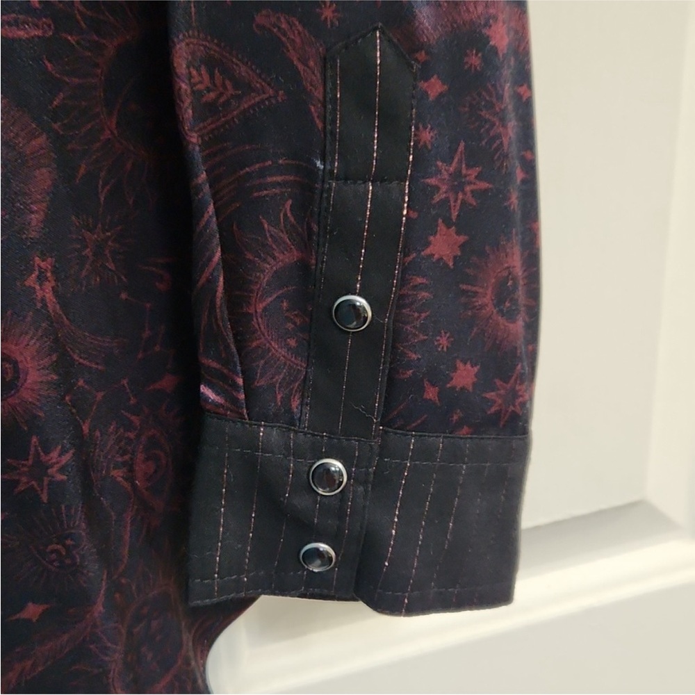 Johnny Was Mystic Gypsy 🔮 Rose Button-Up Satin Shirt and Pants Pajama Night Time - Picture 3 of 9